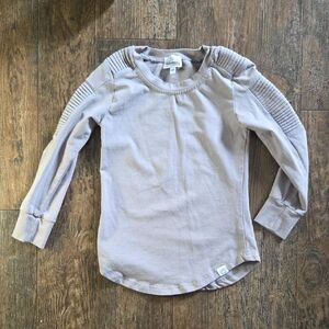 Posh Kiddos Long Sleeve Kids Tee in Light Gray